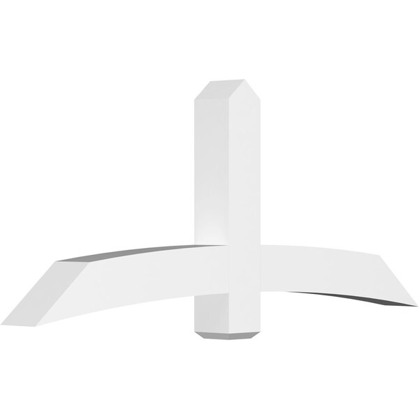 Ekena Millwork Bellingham Architectural Grade PVC Gable Bracket, 72"W x 30"H x 6"D x 6"F, 10/12 Pitch GBP072X30X0606BEL00 - main